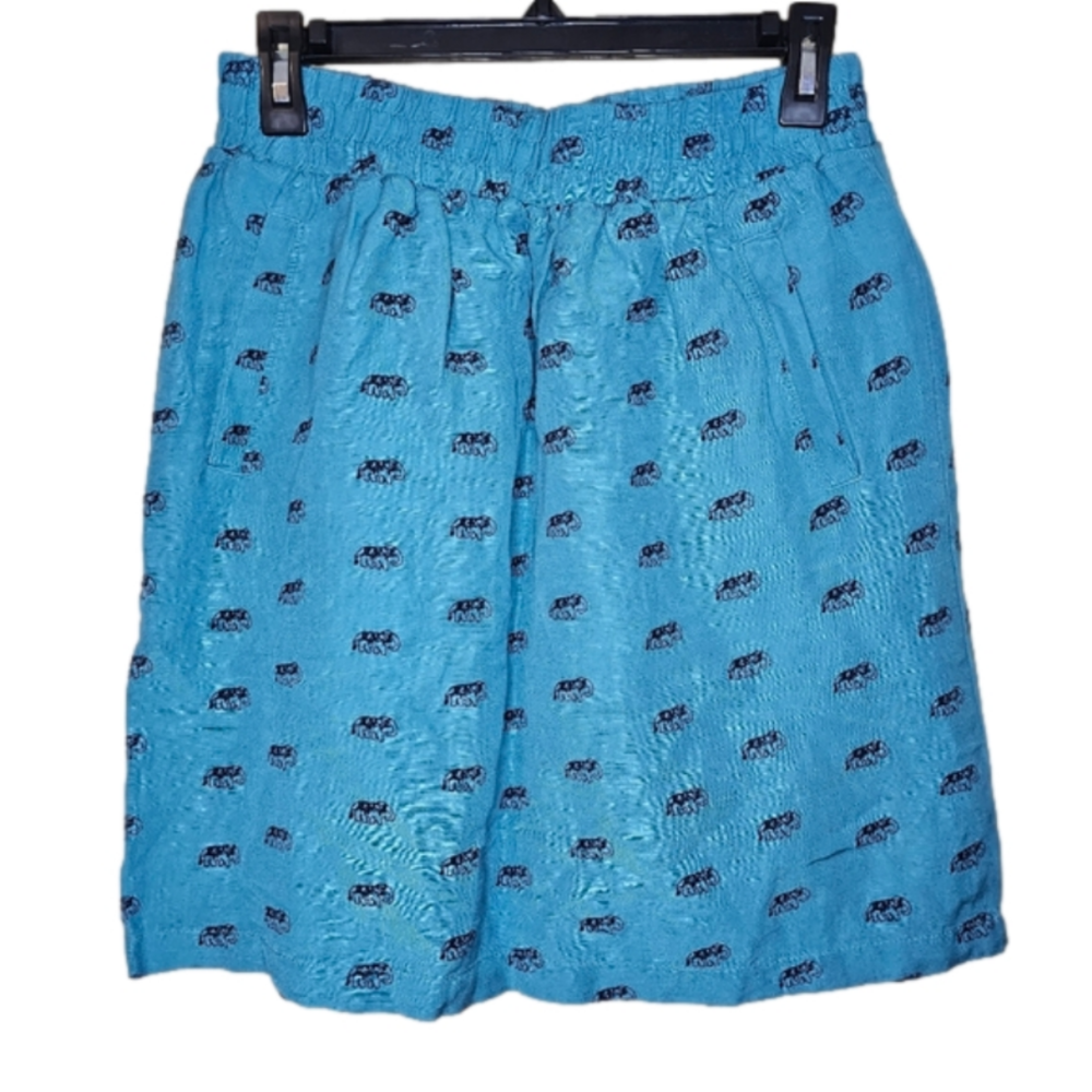 Loft Outlet Elephant novelty print linen blend shirt Size Small Petite